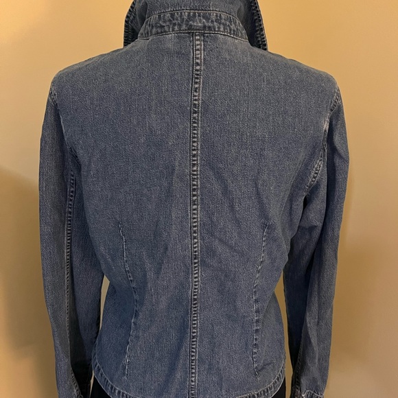 Vintage 90s GAP denim blouse jacket button Down, soft denim Medium - Picture 4 of 12